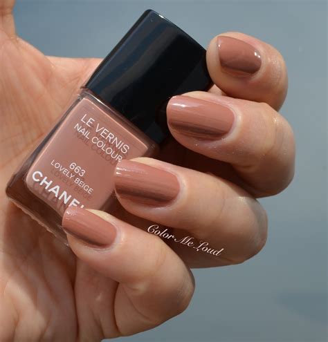 chanel le vernis pensee|Chanel lovely beige nail polish.